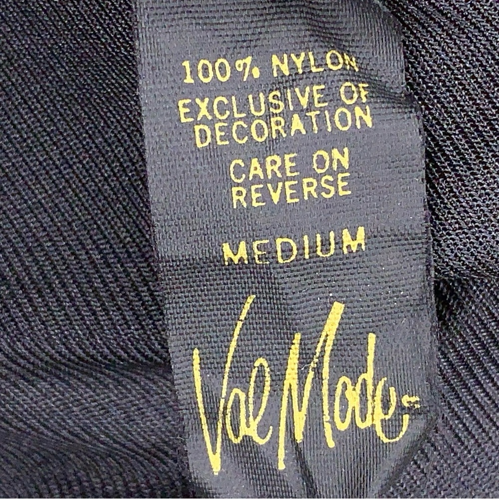 Vintage Val Mode Medium Black Lace Nightgown Retro Pinup Goth Glam View 3